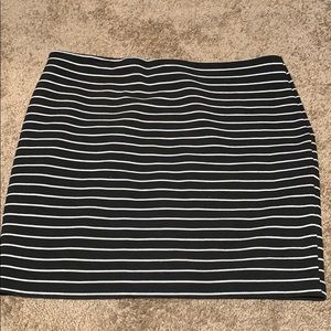 Zara black &white stripe skirt
